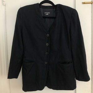 Giorgio Armani Black Cashmere Blazer